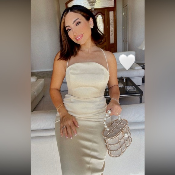 Pearl & rhinestone fancy party handbag clutch - velvet bag - Picture 9 of 9